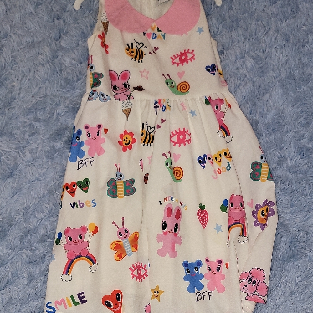 Lola + The Boys Whimsical Cartoon Dress